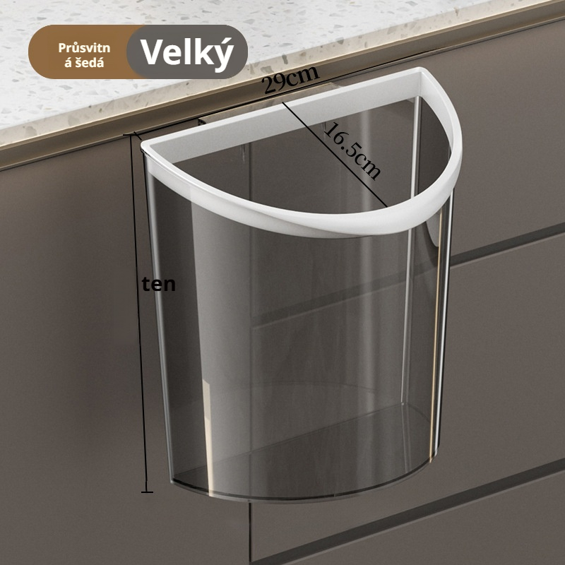 Nástěnný odpadkový koš, domácí papírový koš s vysokou estetickou hodnotou do kuchyně