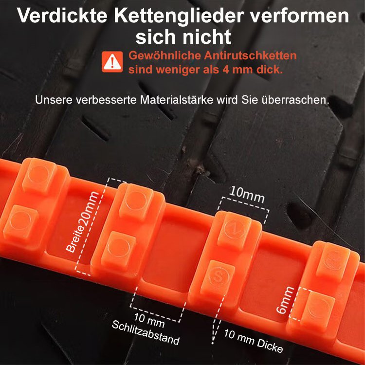 【Wiederverwendbar】Rutschfeste Nylon-Schneeketten
