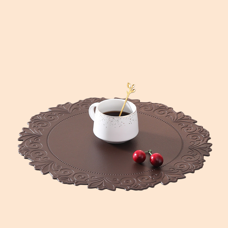 빈티지 엠보싱 레이스 ​​실리콘 플레이스매트