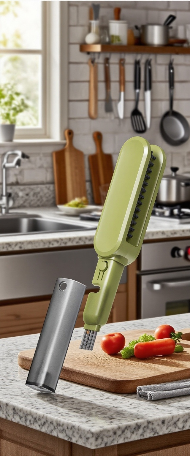 Snadno rozebíratelný čisticí kartáč pro štěrbiny