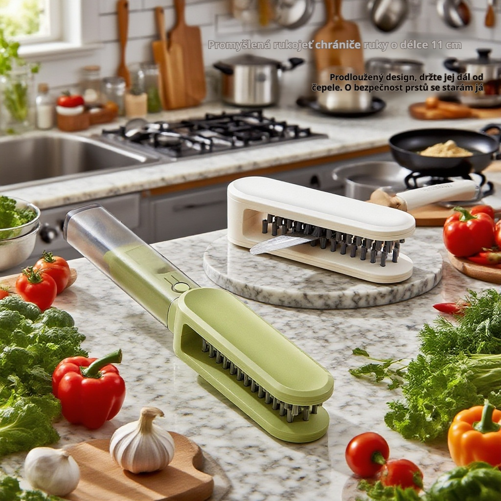 Kartáč na čištění nožů a mlýnku na maso do kuchyně