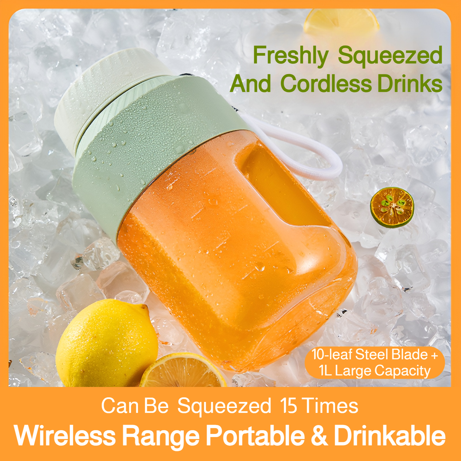 Juicer portable large capacity electric juicer cup ton cup mixing juice cup creative gift