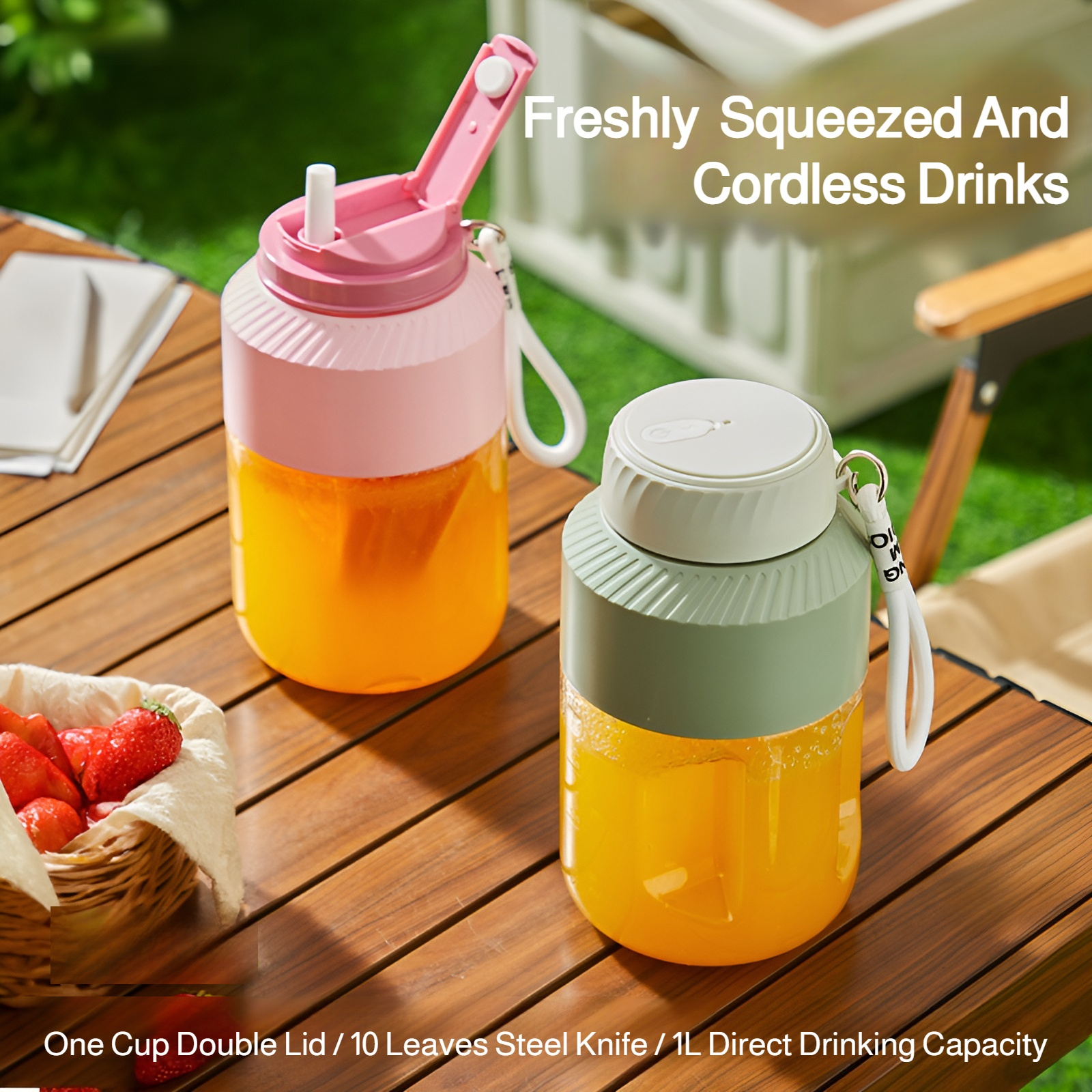 Juicer portable large capacity electric juicer cup ton cup mixing juice cup creative gift