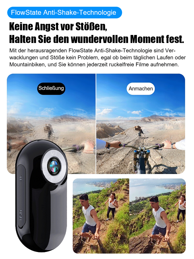 Großbild-HD-Magnet-Daumen-Actionkamera