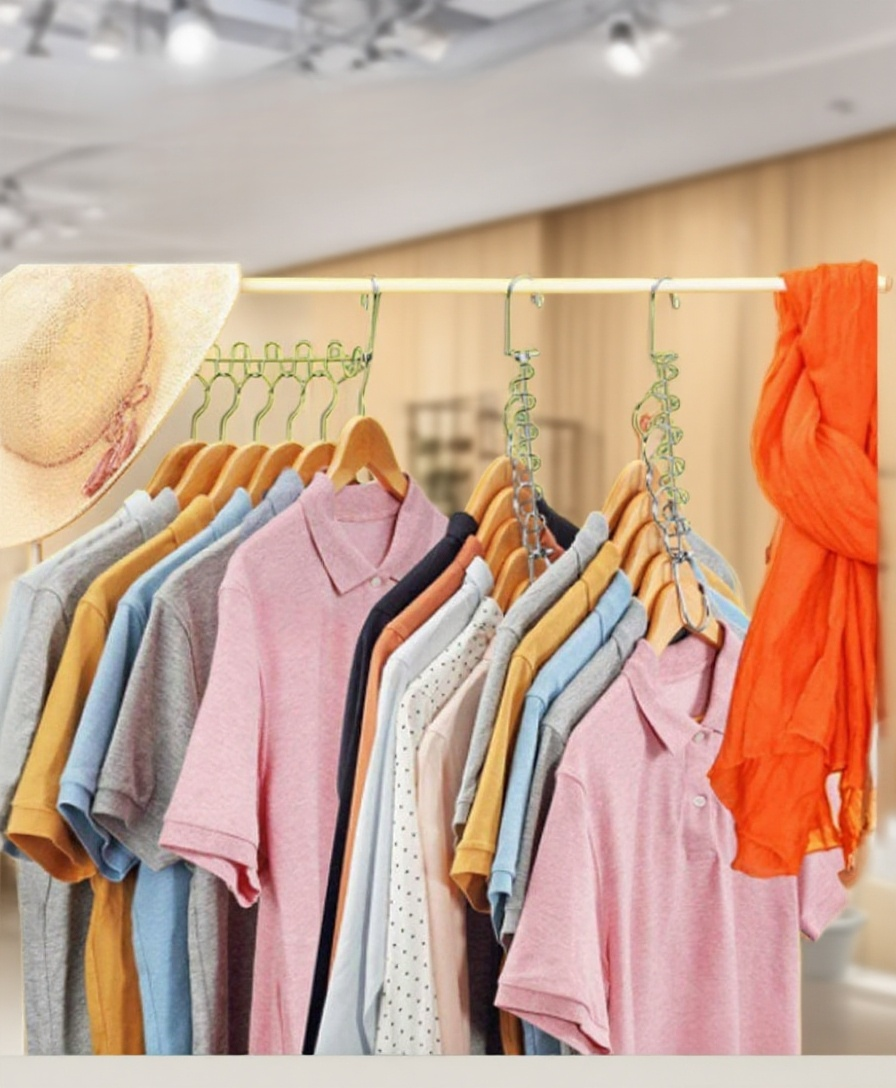 Organisation des vêtements avec cintre perforé innovant