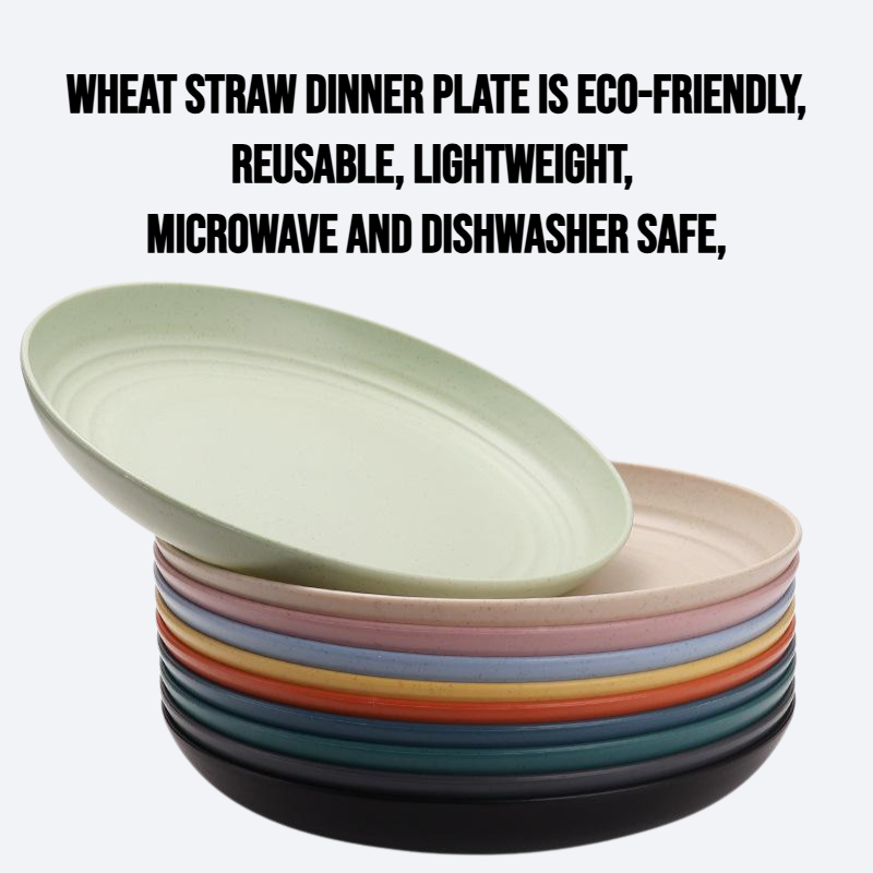 Wheat straw dinner plate
