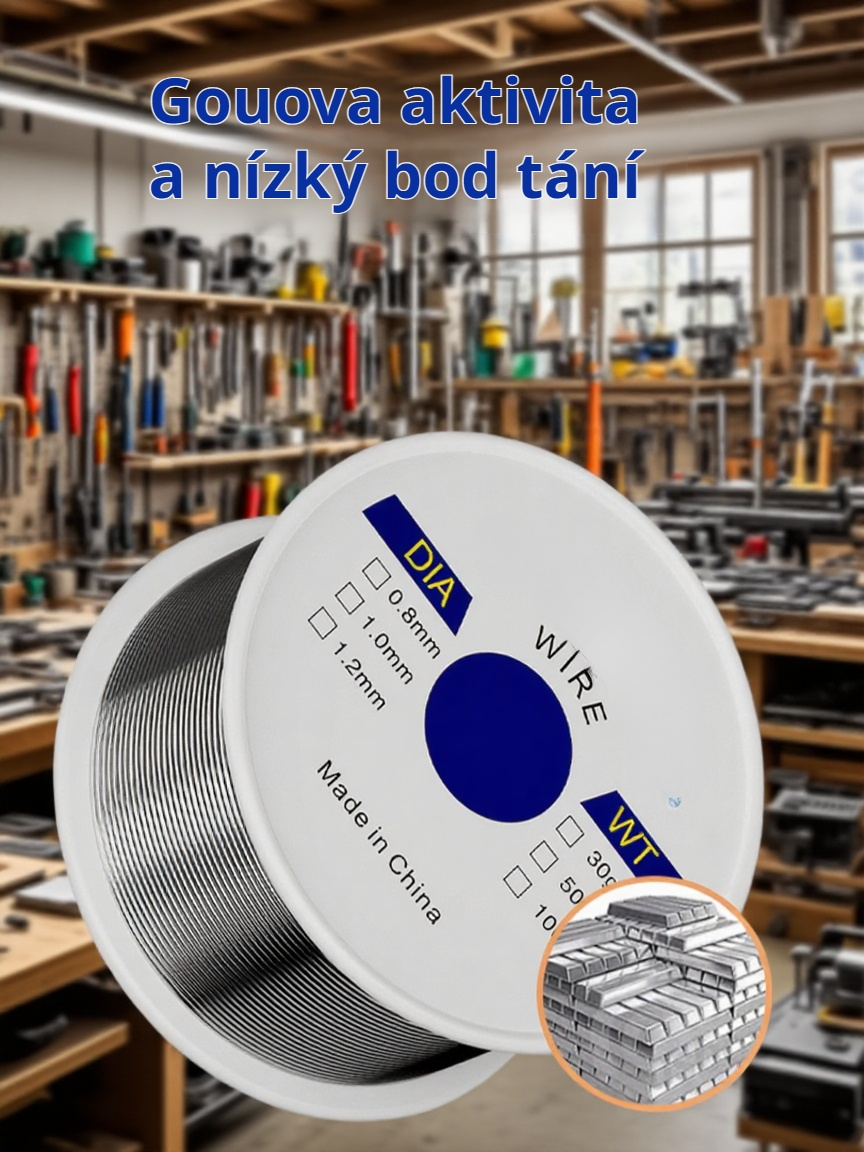  Nízkoteplotní snadno tavitelný pájecí drát