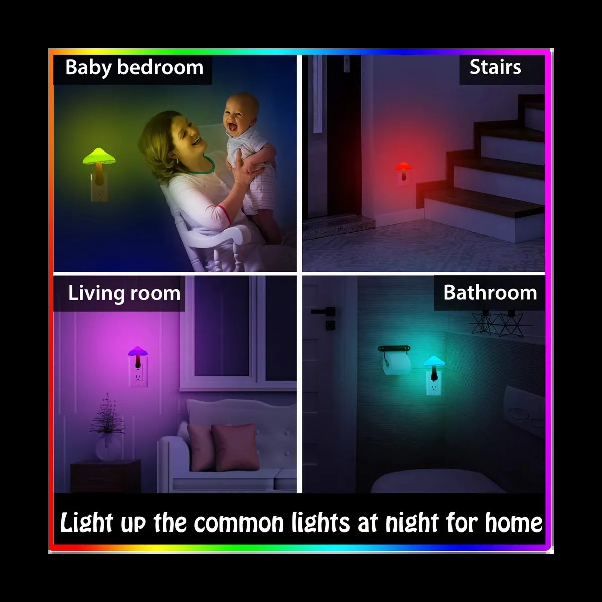 Light-Control Sensing LED Night Lamp for Toilet Decor