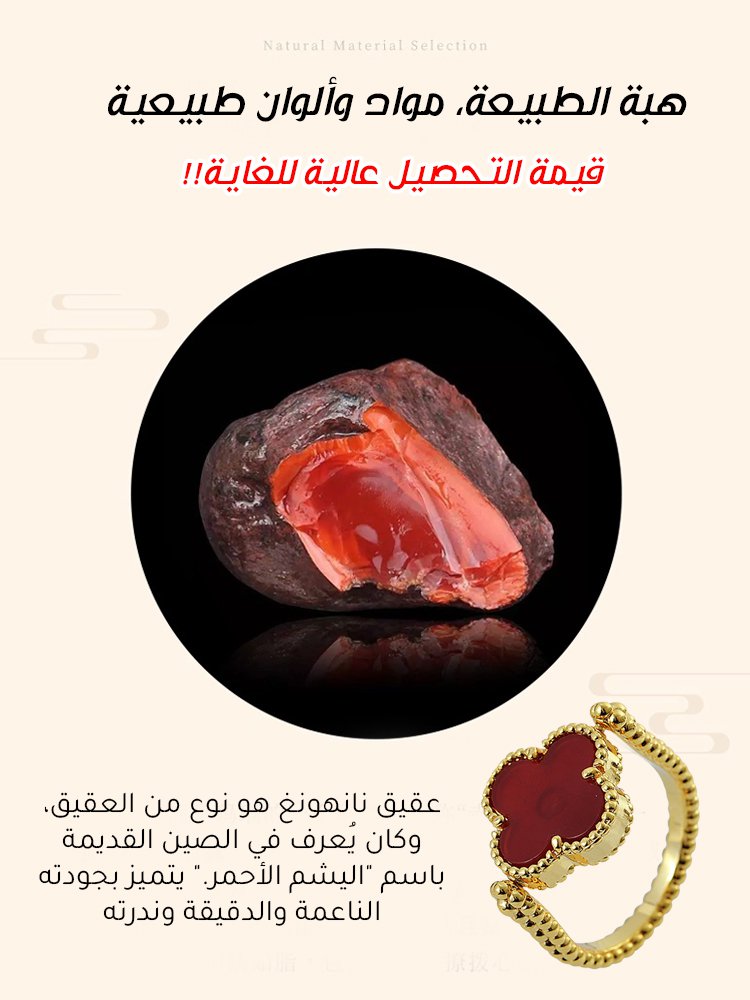 "تصميم ذو وجهين" قلادة نسائية راقية ذات أربع أوراق البرسيم خالية من الخواتم