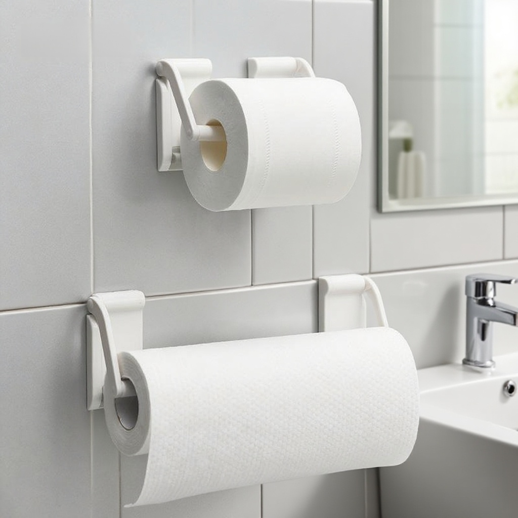 가정용 자기 흡입식 두루마리 종이 랩수납대