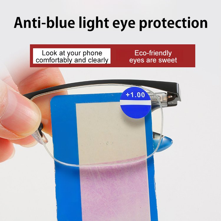 Metal Optical Half Frame HD Reading Glasses