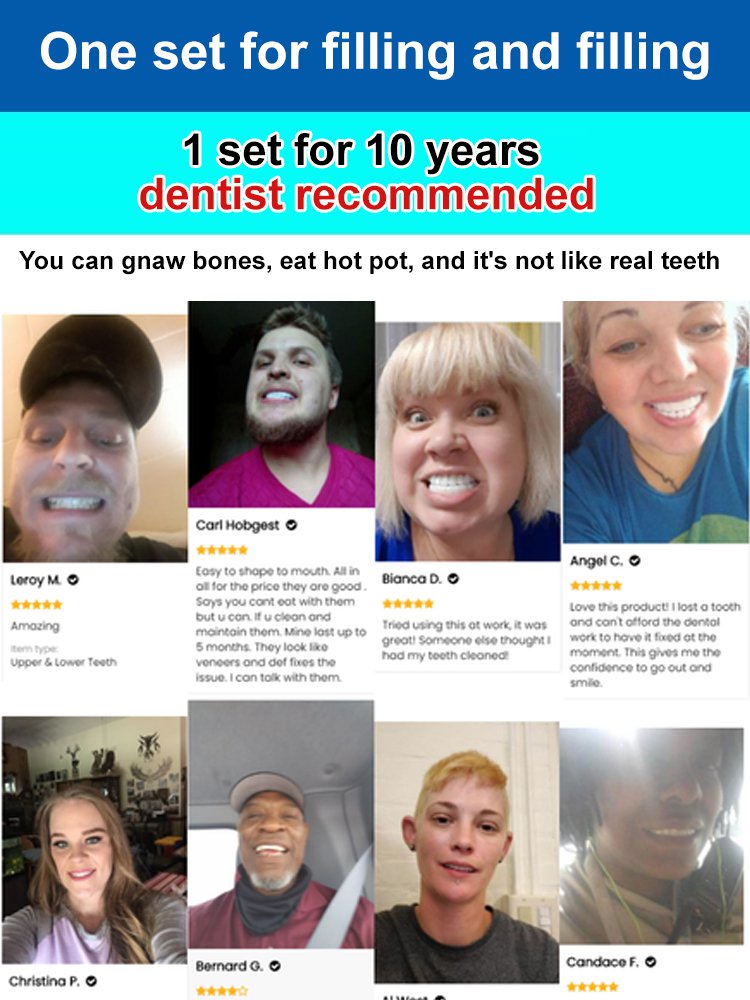 【Made in USA】Custom Full Mouth Dentures Kit
