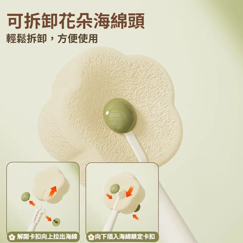 三合一吸盤花朵杯刷