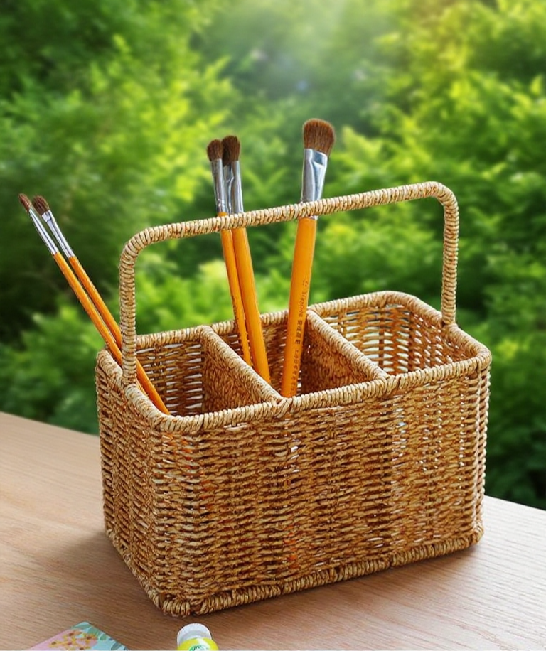 다기능 등나무 격자 수납 정리 광주리 전체 모습