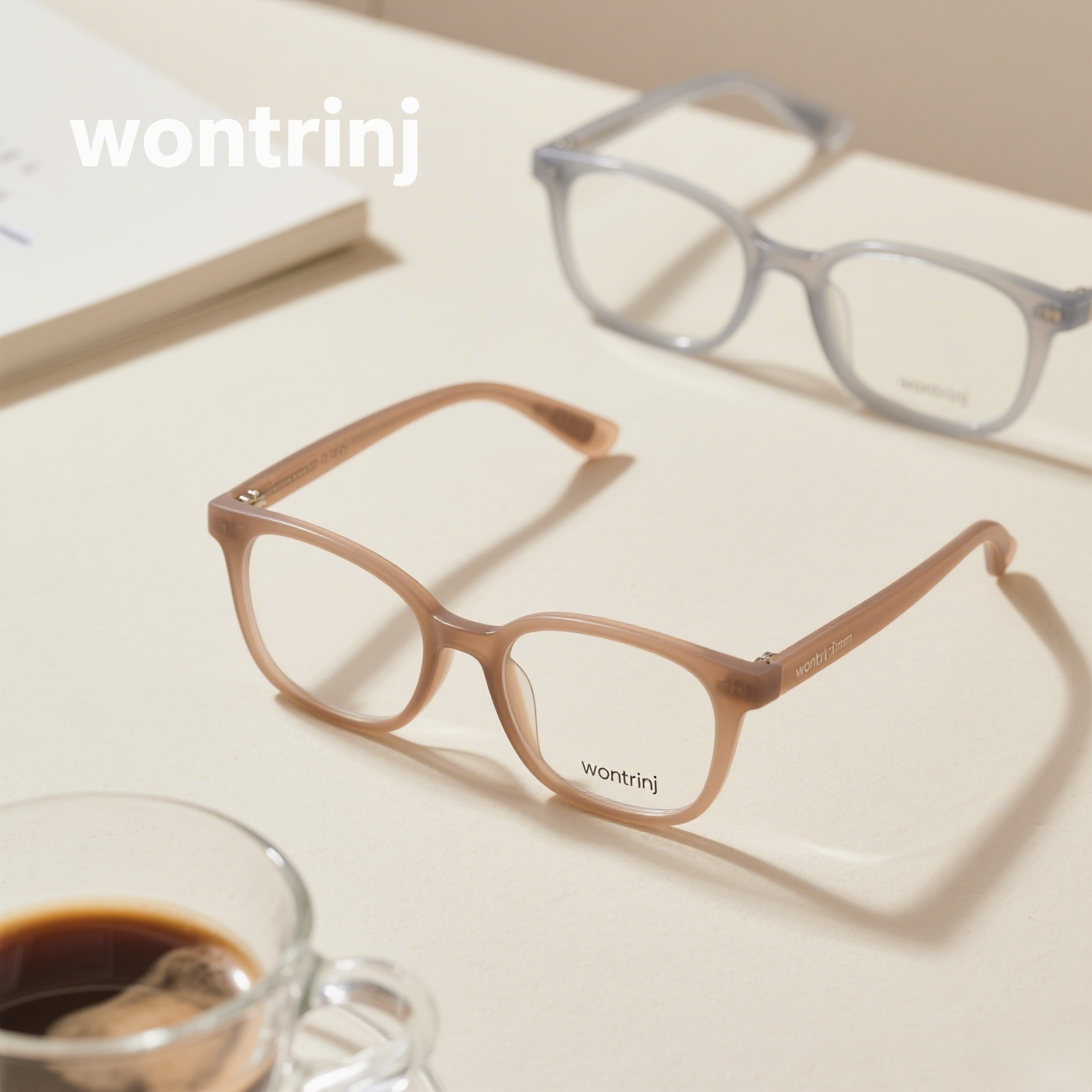 แว่นไร้กรอบติดเพชร กันแสงสีฟ้า แฟชั่่น