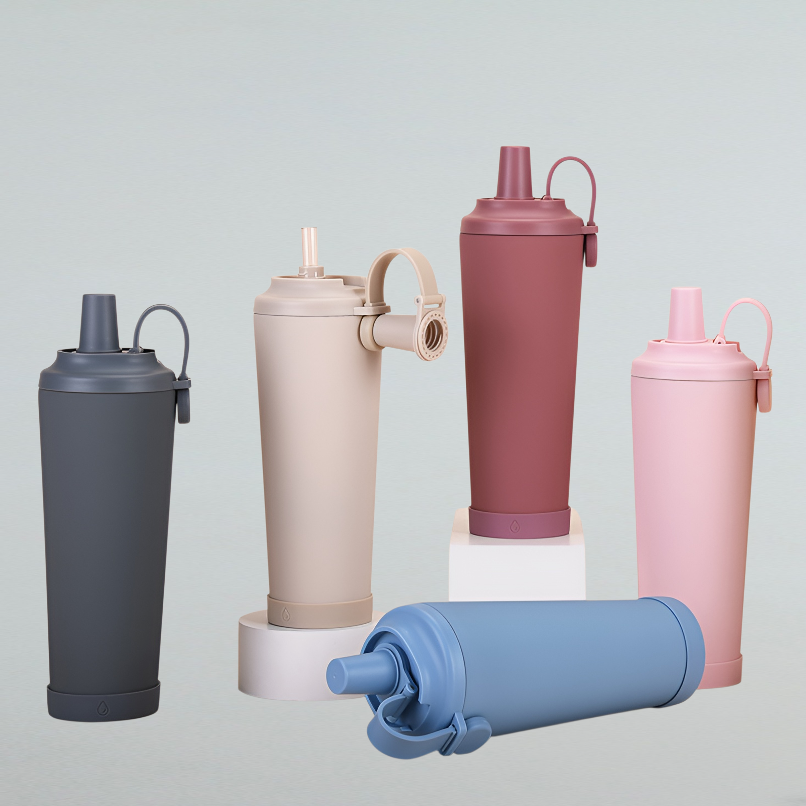 2025年新作魔法瓶カップ 830ml 大容量魔法瓶カップ 携帯用磁気ハンドルウォーターカップ 大穴吸収パール魔法瓶カップ