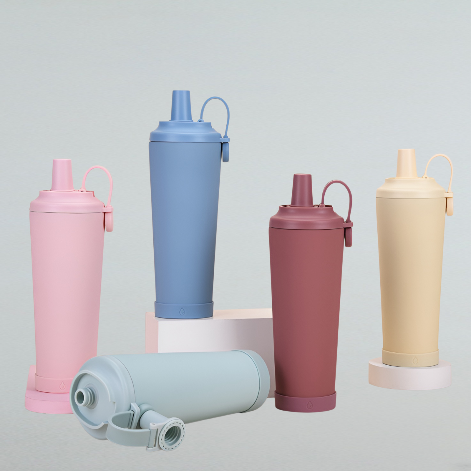 2025年新作魔法瓶カップ 830ml 大容量魔法瓶カップ 携帯用磁気ハンドルウォーターカップ 大穴吸収パール魔法瓶カップ