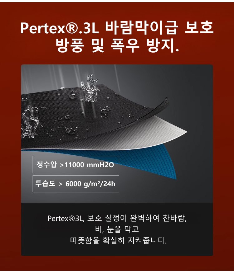 보온성 좋은 남성 패딩 점퍼 소재