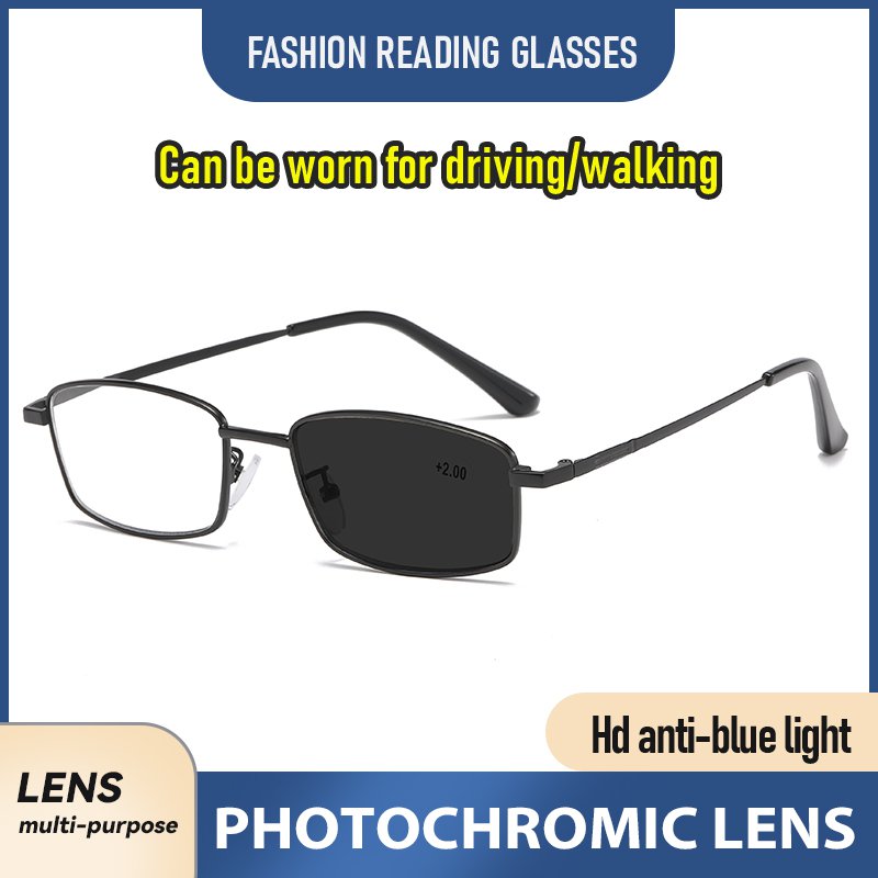 New multi-focal color-changing blue light blocking reading glasses