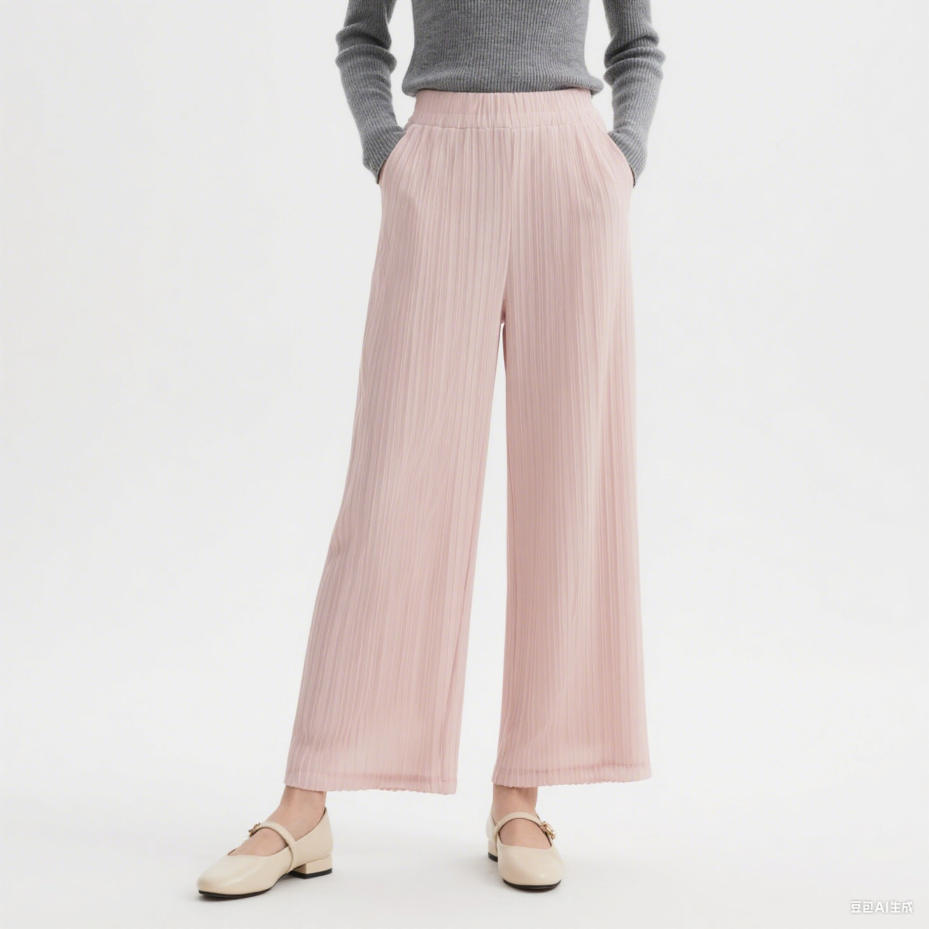 와이드 텍스처 팬츠