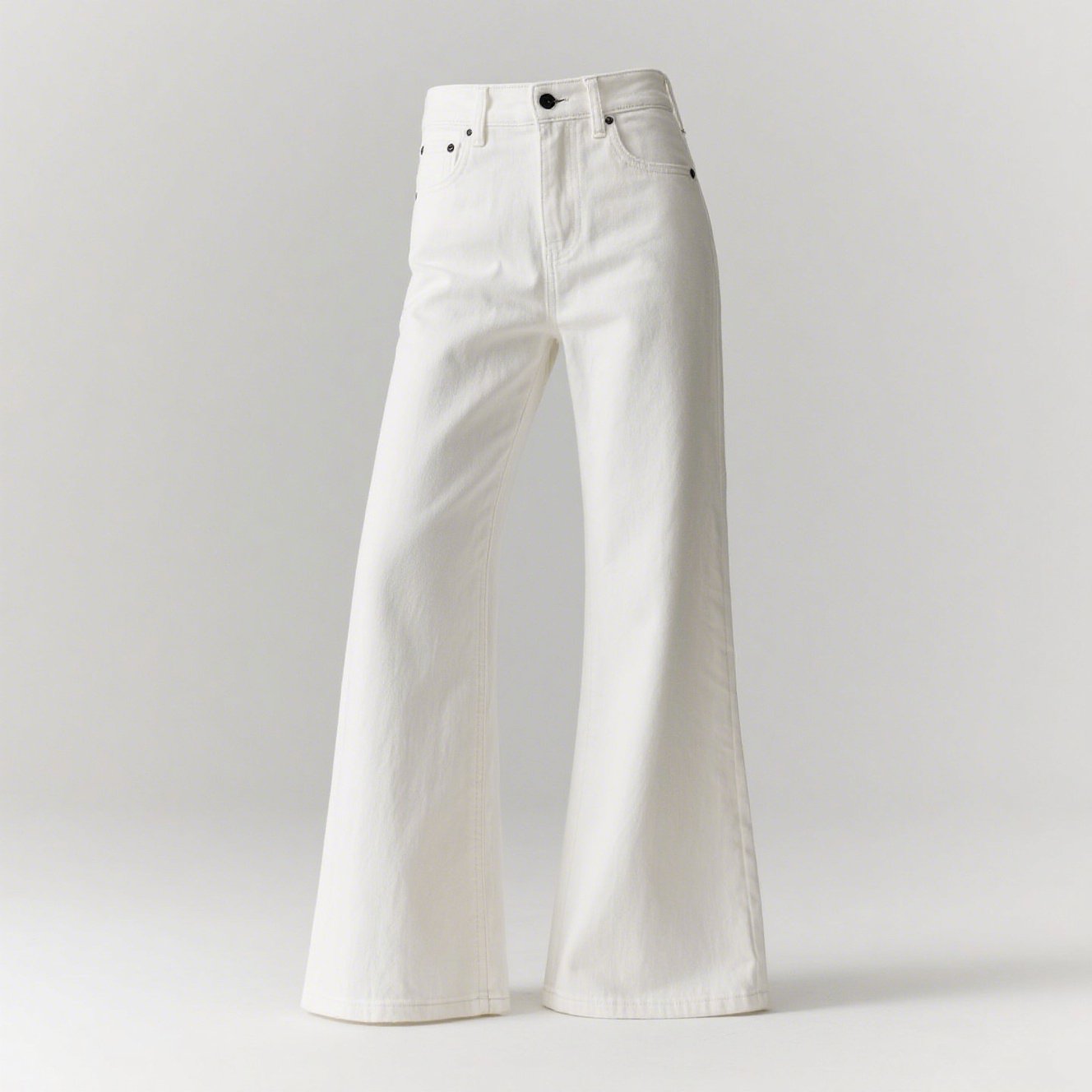 ストレッチデニムフレアパンツ全体写真