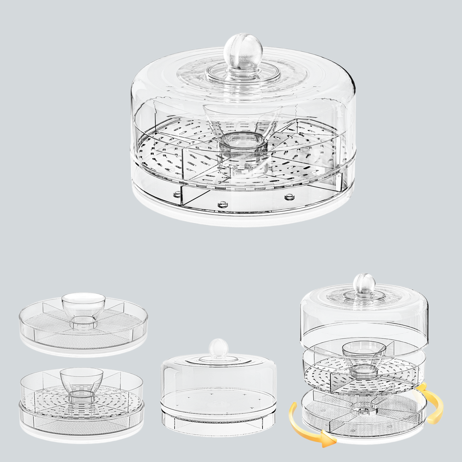 Outdoor ice storage box with 4 compartments and food grade