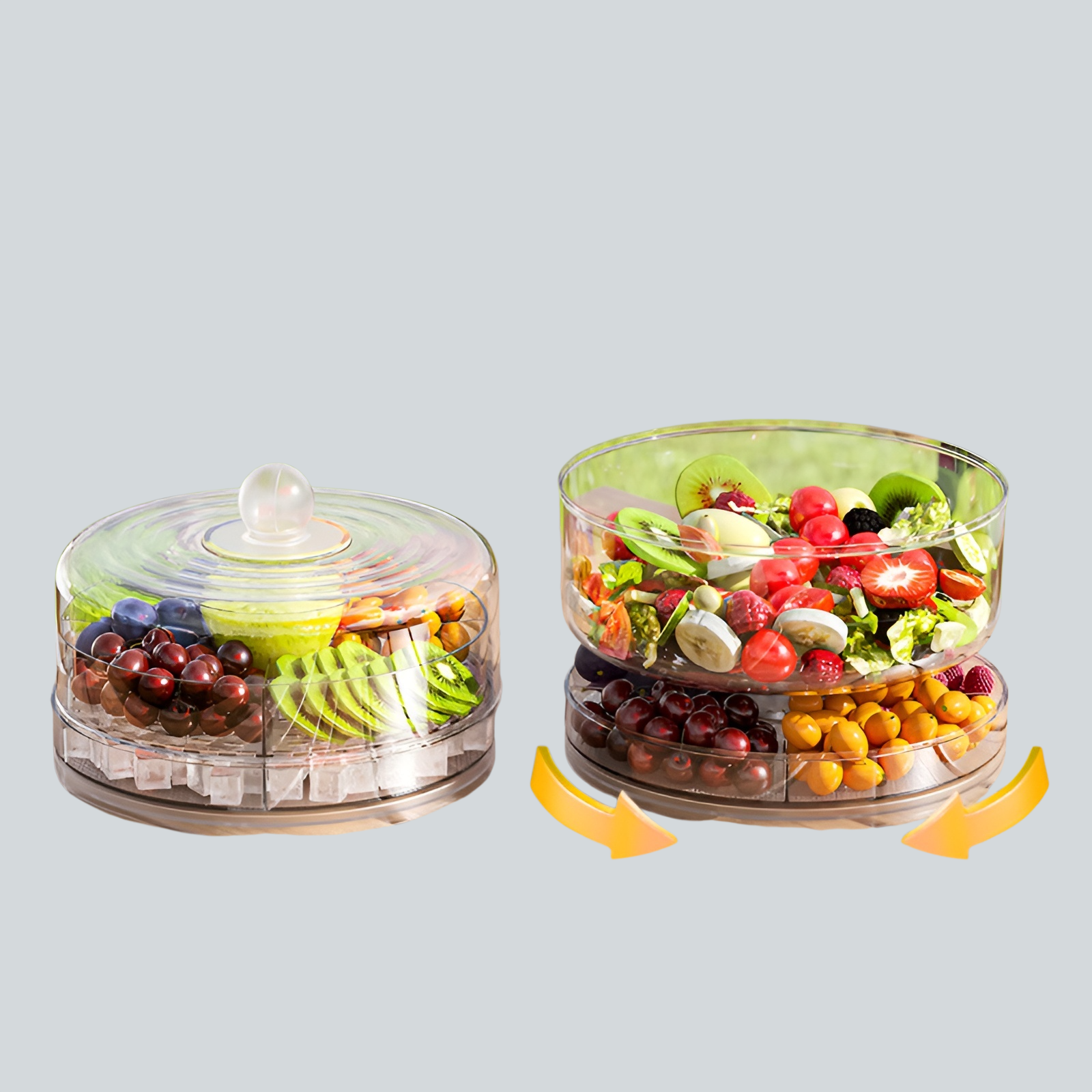 Outdoor ice storage box with 4 compartments and food grade