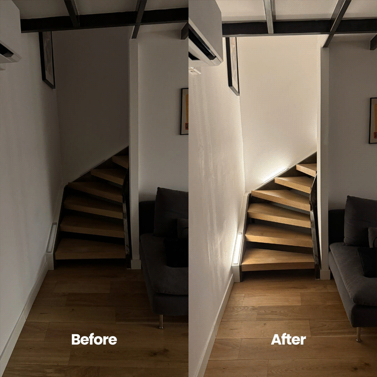 Magnetic strip indoor lighting