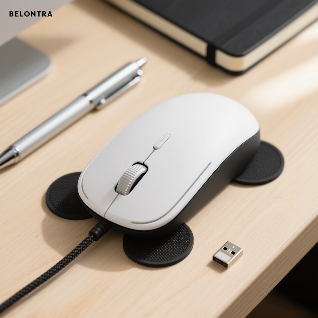 Tichá drátová herní myš s mechanickými makry