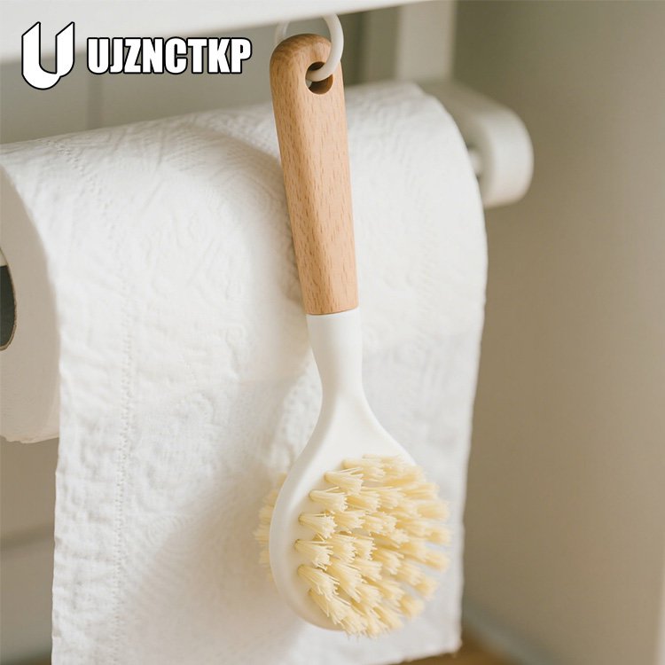 냄비를 손상시키지 않는 긴 손잡이의 식기 세척 브러시