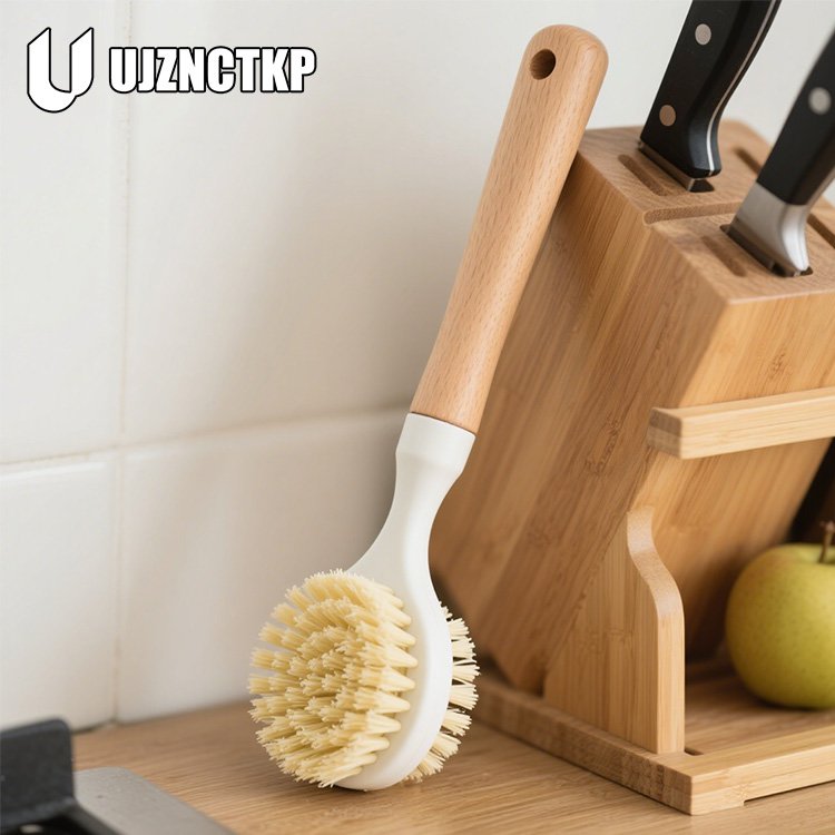 긴 손잡이 식기 세척 브러시 전체 모습