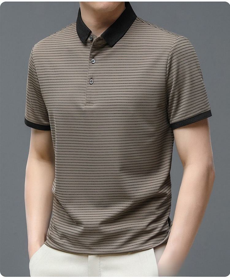 ポロシャツの襟元ディテール画像