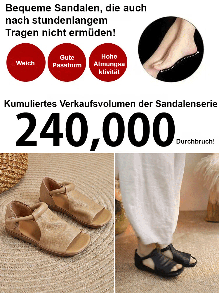 Handgefertigte Ledersandalen