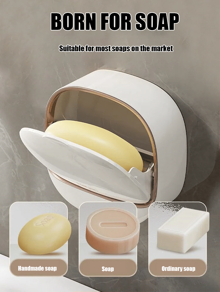 High-grade drain light luxury soap box with lid