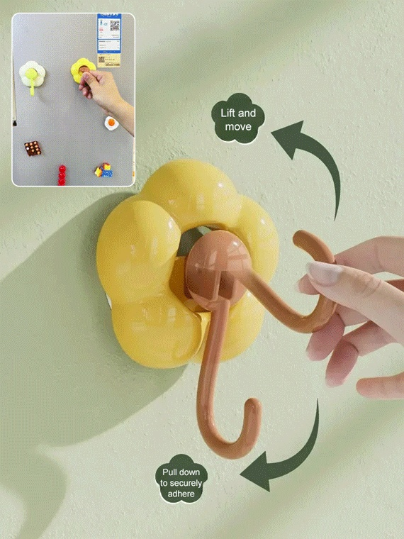 Strong load-bearing flower suction cup hook