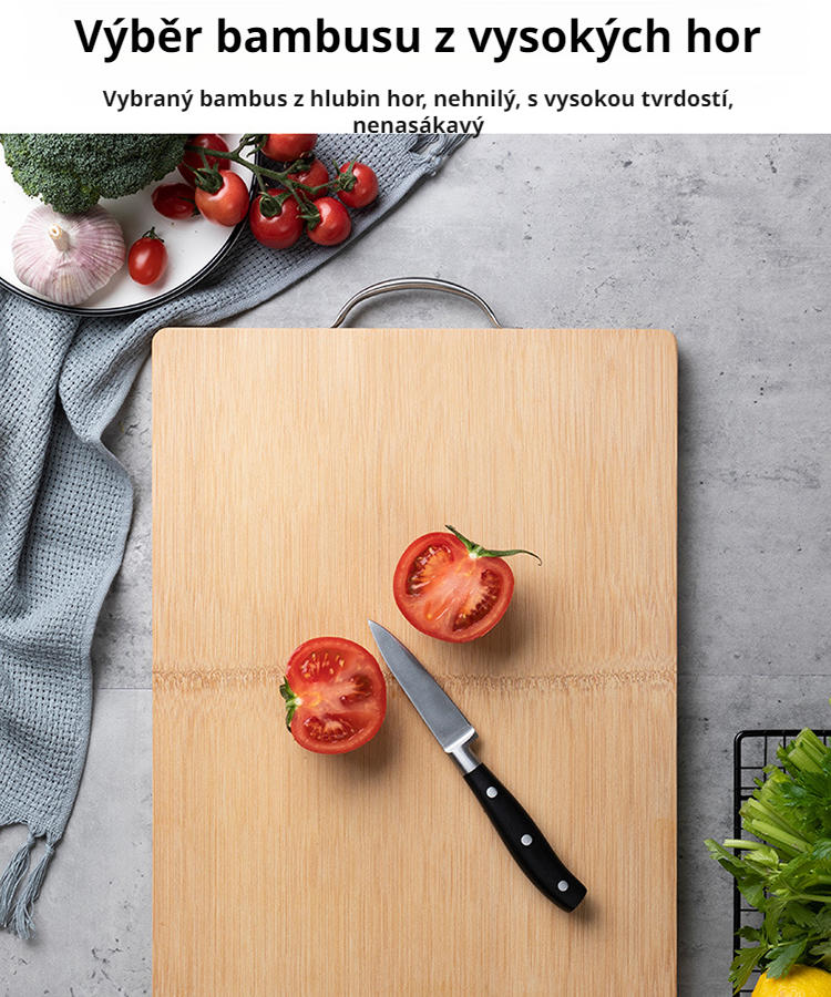 Oboustranná masivní krájecí deska do kuchyně