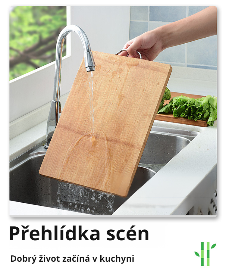 Oboustranná masivní krájecí deska do kuchyně