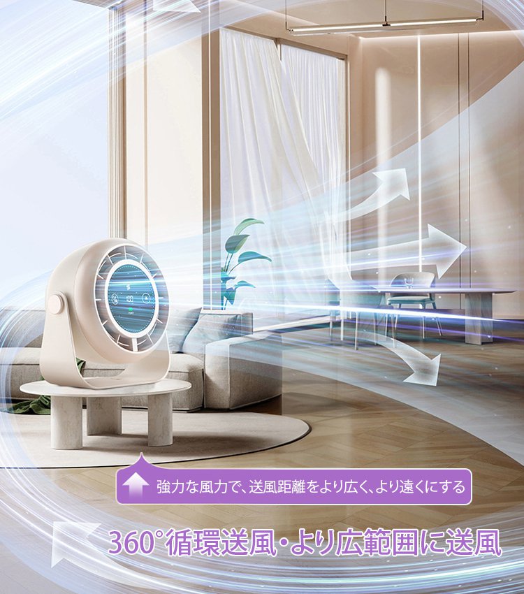 静音小型多機能扇風機