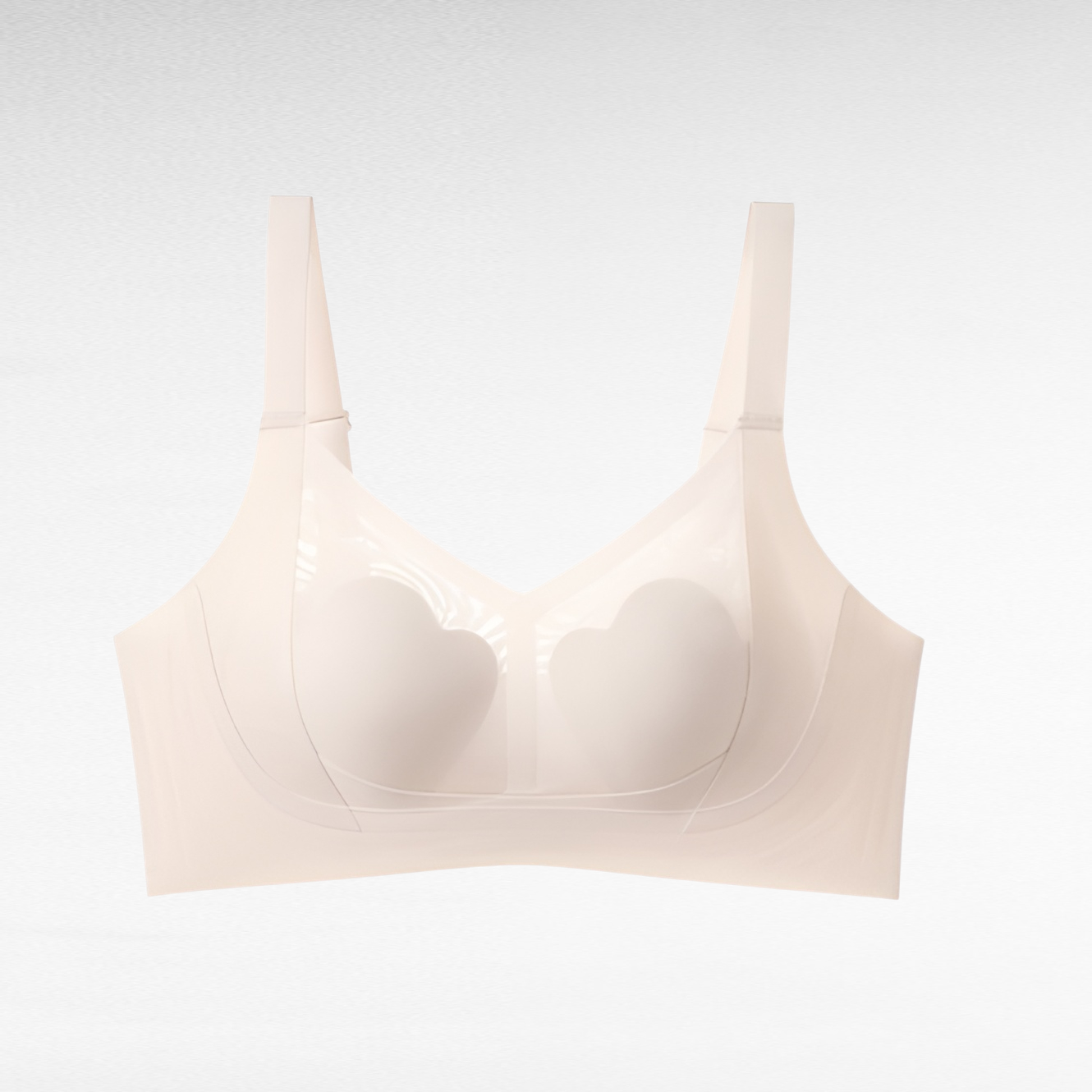 超薄型シームレスキャットクロー固定カップブラ