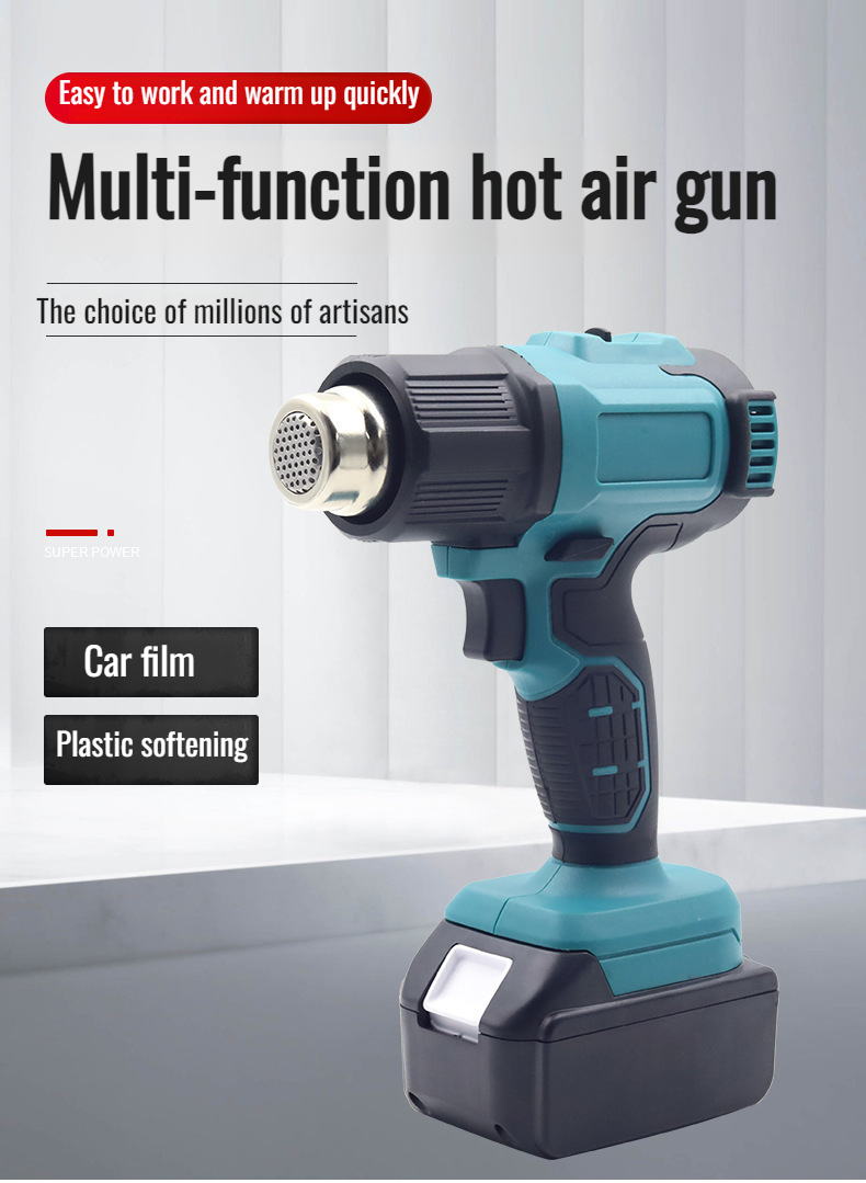 Pistolet thermique sans fil avec gaine thermorétractable