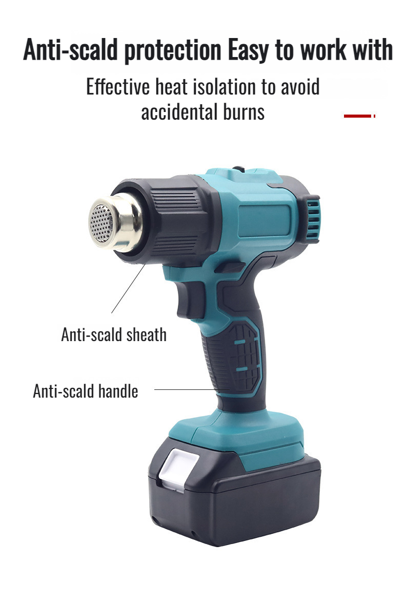 Détail de la buse du pistolet thermique