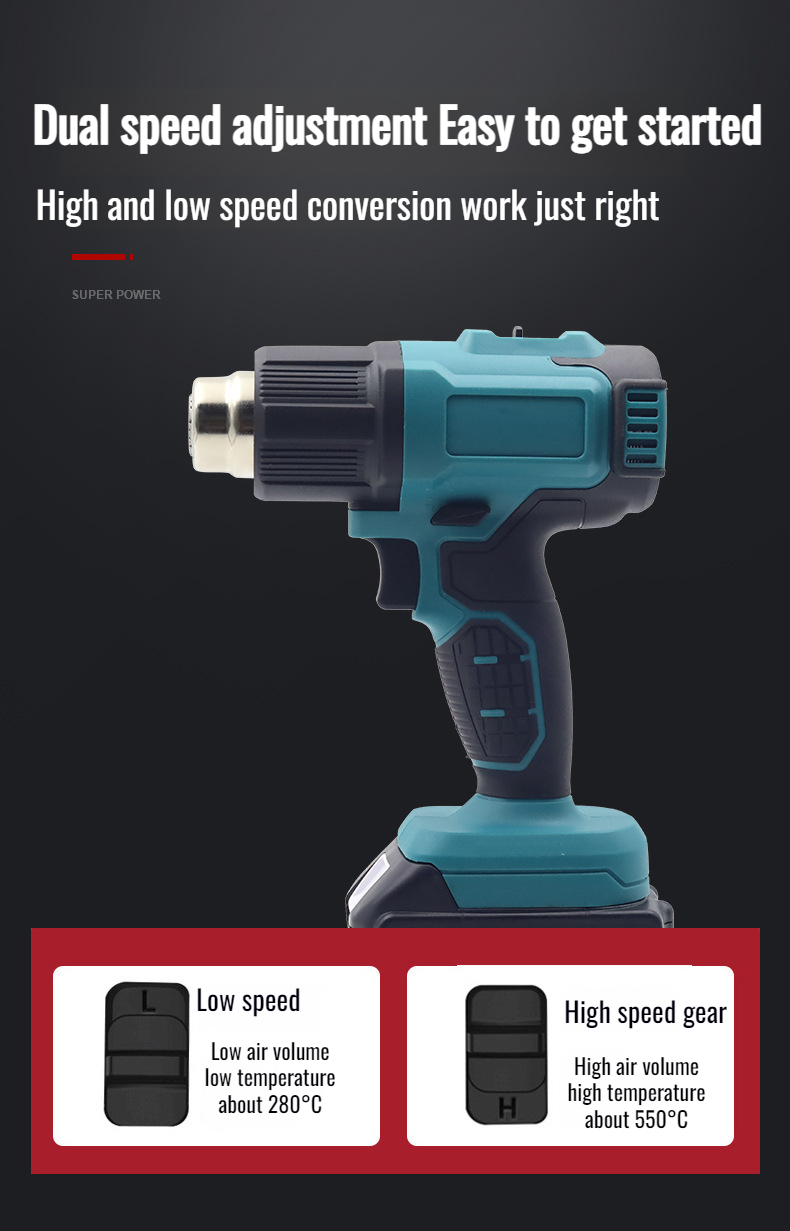 Utilisation du pistolet thermique sans fil sur gaine thermorétractable