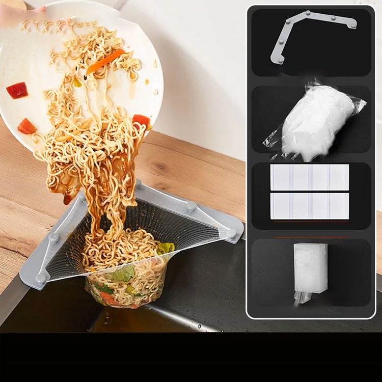 台所用品 使い捨て水切りネット三角コーナー