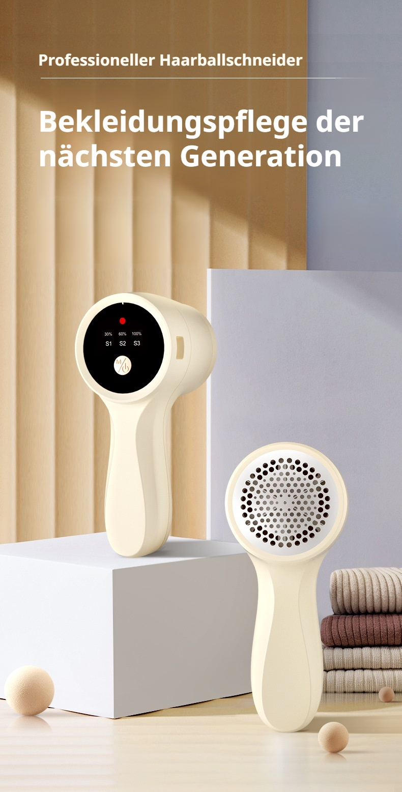 Wiederaufladbarer Haarballschneider entfernt Fusseln von Pullover