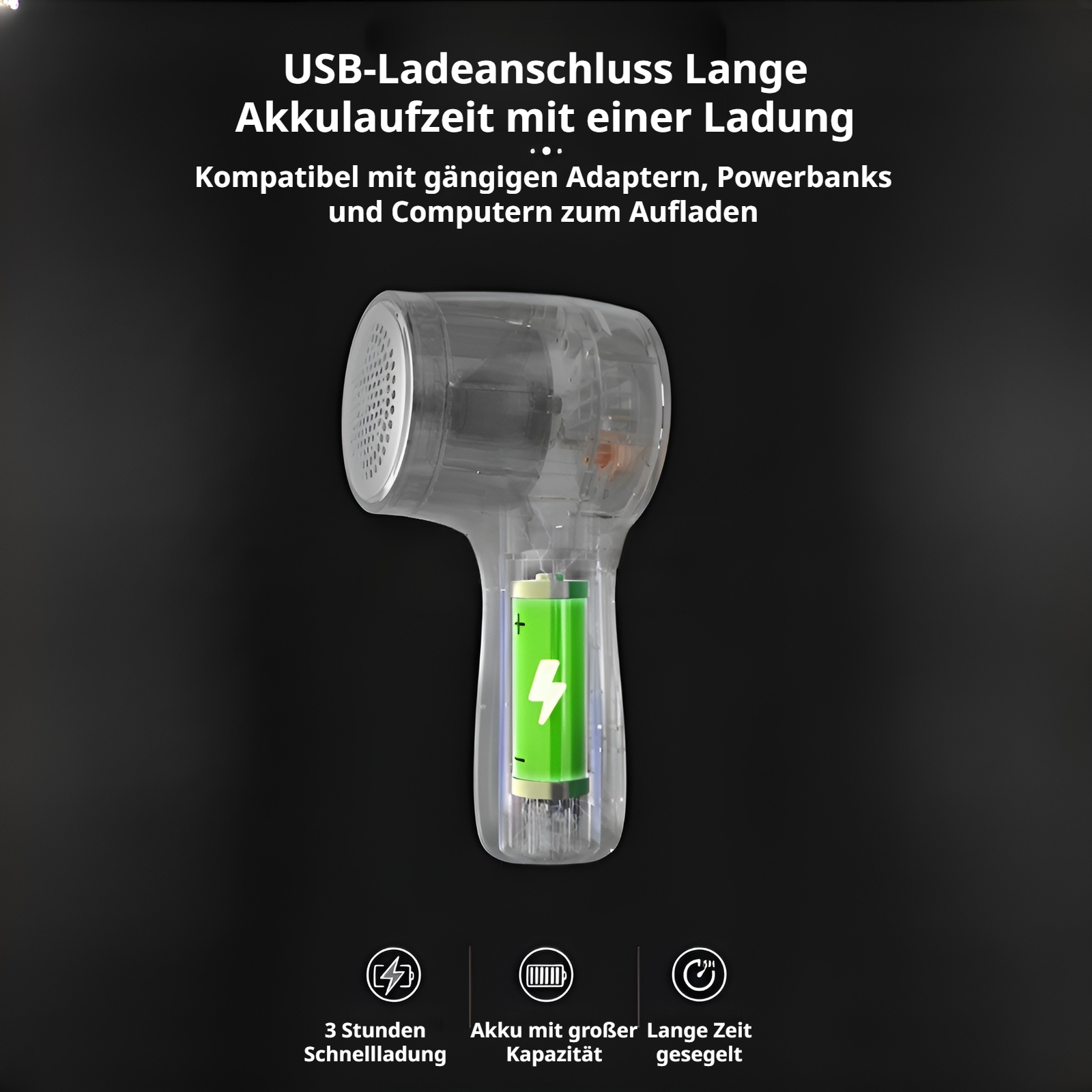 Neuer Haarballschneider, wiederaufladbarer Ballentferner, Kopfschaber, Haushaltsrasierer, Haarstäbch