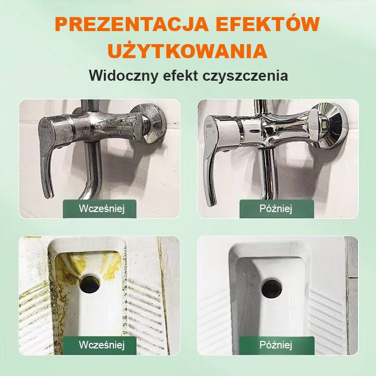 Środek do usuwania kamienia z łazienki Usuwa żółte plamy osady z kamienia rdzę wodną czyści toal