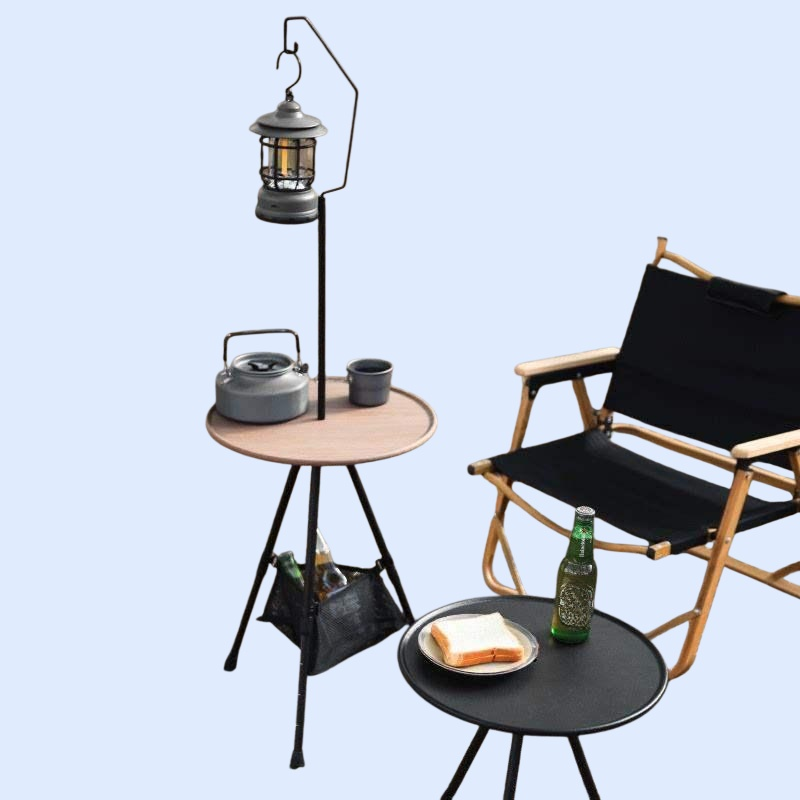 โต๊ะกลมขนาดเล็กในรถยนต์ ปรับสูงต่ำได้ พกพาสะดวก สำหรับวางขนมและเครื่องดื่ม