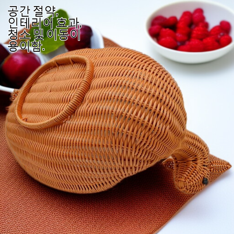 만화 짜임 과일 수납 바구니