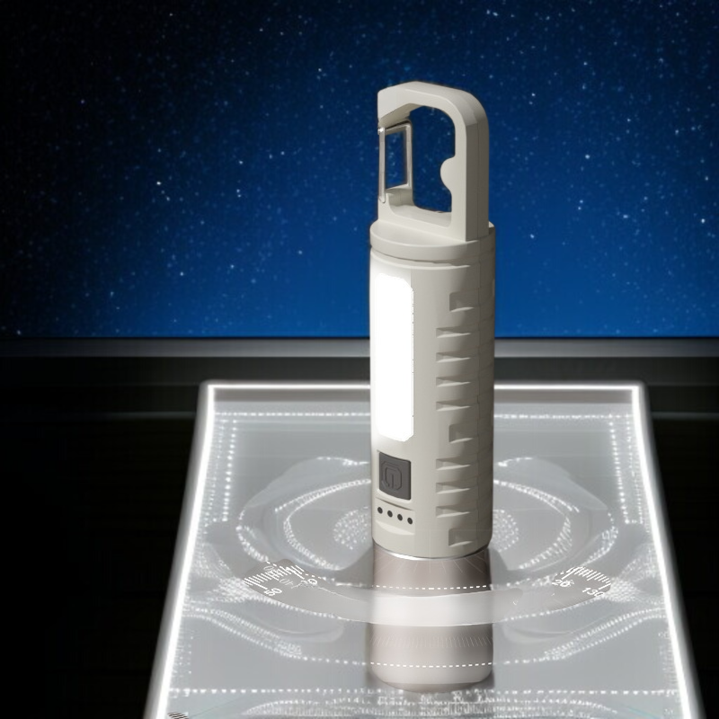 캠핑 다용도 랜턴 신축 줌 사이드 라이트 캠핑 랜턴 고출력 화이트 레이저 전력 표시 후크 랜턴
