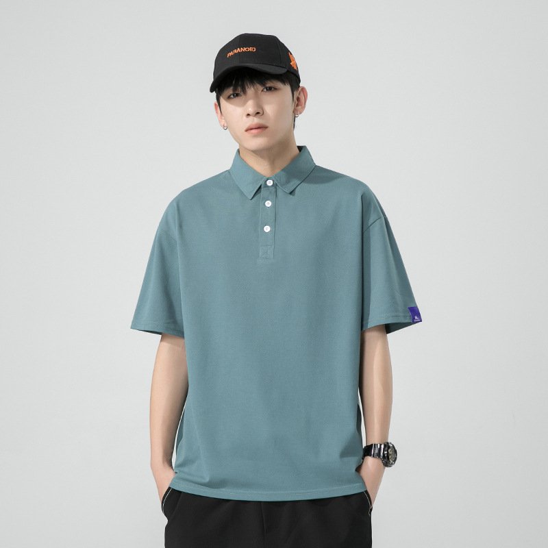 Pánské jednobarevné polo tričko s krátkým rukávem